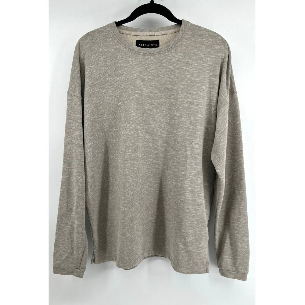 AllSaints Men's Crewneck Sweatshirt Size M Gray Pullover Casual